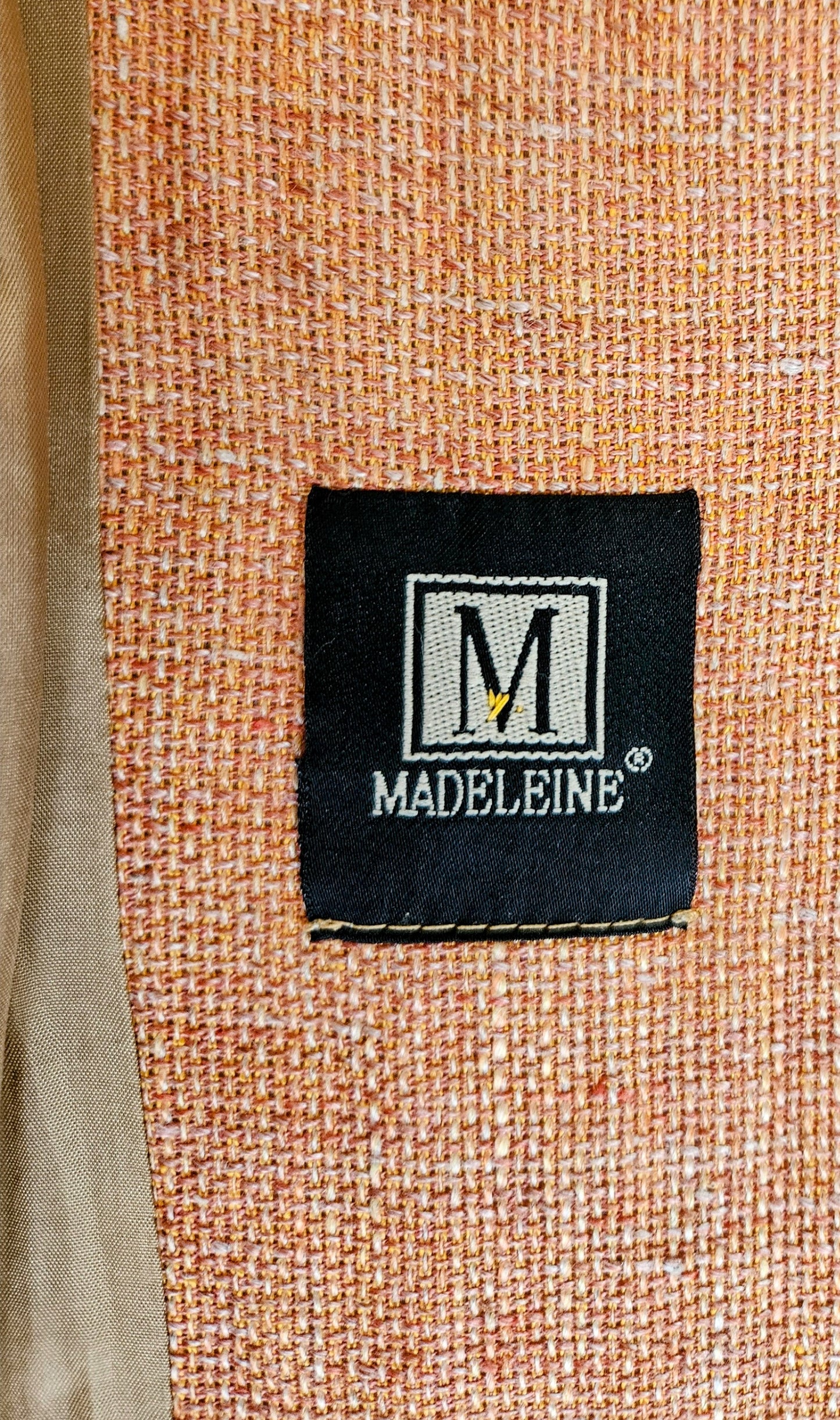 Vintage Madeleine 100% Linen Blazer / Jacket Orange