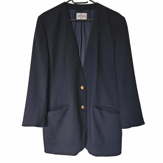 Dino Moda Vintage Blazer Navy Blue