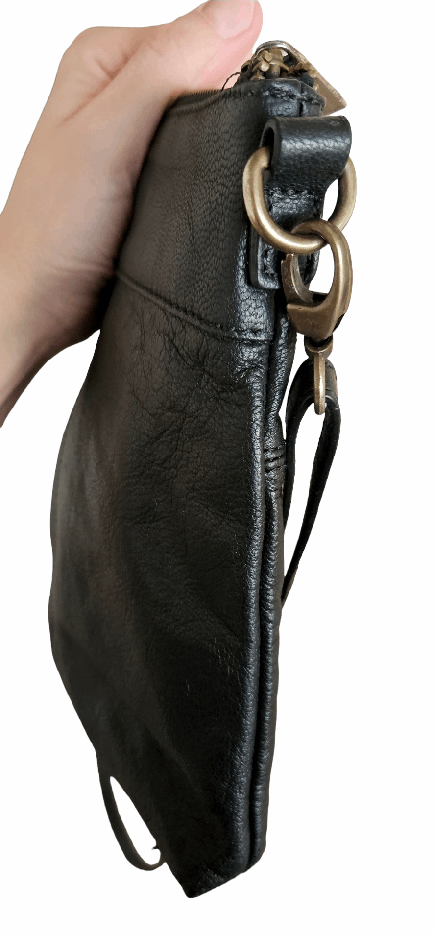 Ellos Leather Crossbody Bag Black