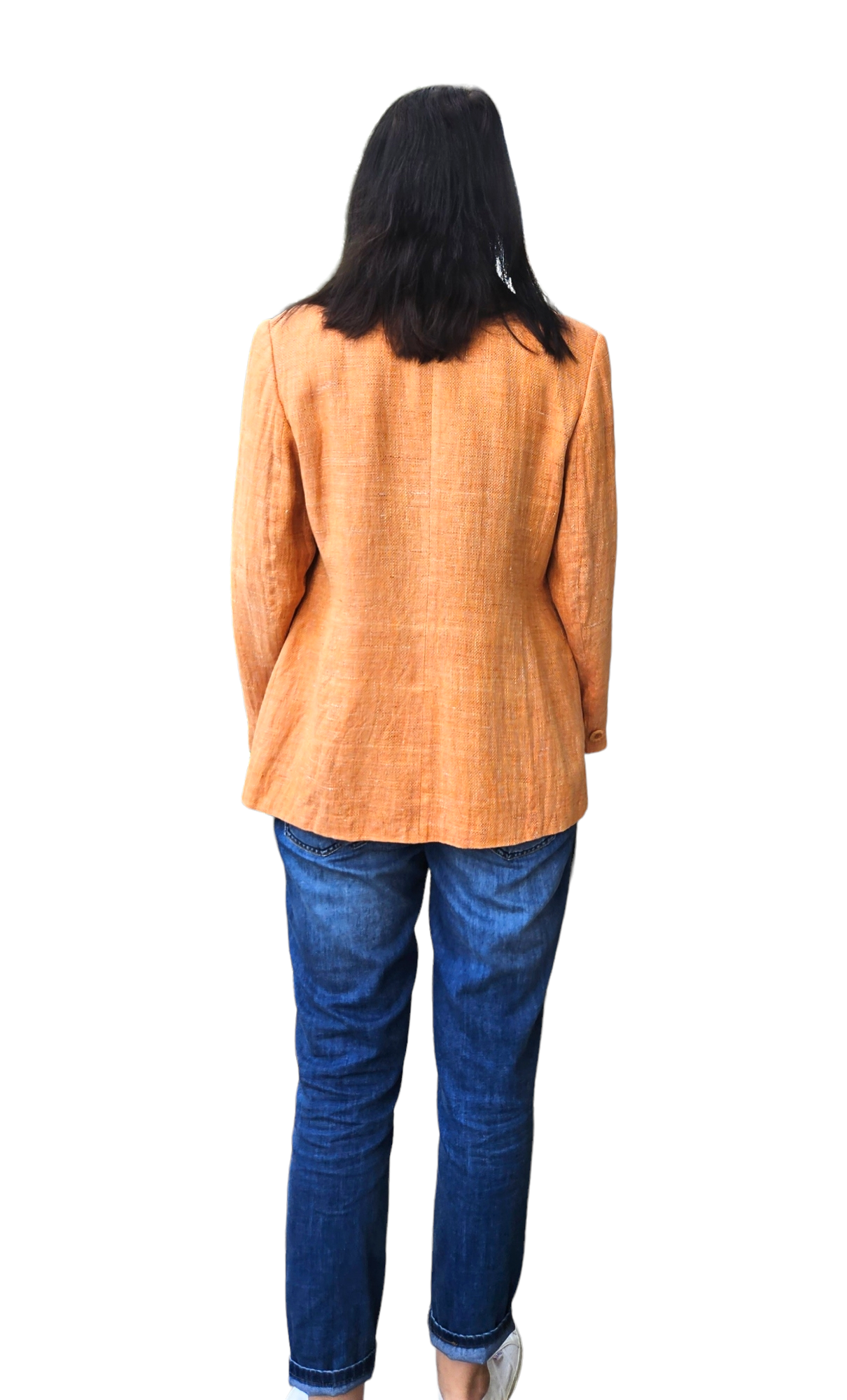 Vintage Madeleine 100% Linen Blazer / Jacket Orange